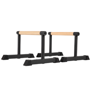 MKAS Calisthenics Push Up Stand Mango <span class=keywords><strong>Calistenia</strong></span> Madera Push Up Parallettes Bar Street Workout Madera y acero Parallettes - Product Image 2