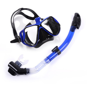 Masque de plongée pour adultes, ensemble de plongée complet avec tuba sec, verre trempé, équipement de plongée en silicone, sports nautiques - Product Image 2