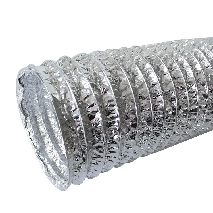 Condotto ca tubo in alluminio da 4 pollici foglio di alluminio da 4 pollici tubo flessibile condotto sfiato aria ventilazione tubo essiccatore condotto per la casa