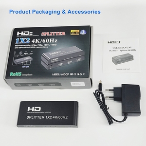 ตัวแยก2.0 HDTV 2ออก <span class=keywords><strong>HDCP</strong></span> <span class=keywords><strong>2.2</strong></span> 4K 60Hz 1080P Full HD HDR แยก HD-MI 1X2สำหรับจอคู่จอแสดงผลแบบขยาย - Product Image 5