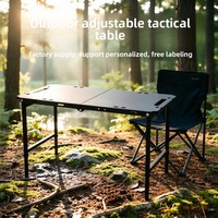 Table de camping et de pique-nique rectangulaire pliable, légère, extensible et portable pour l'extérieur