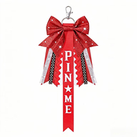 Porte-clés personnalisé I Like Pins Cheer avec paillettes, magnifique porte-clés avec nœuds et rubans, accessoires pour sacs de sport
