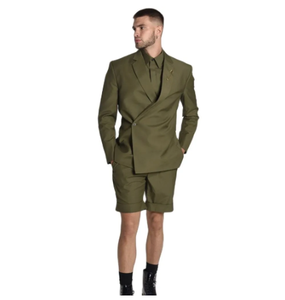 ชุดทักซิโด้สำหรับงานแต่งงานสีส้มกระดุมสองแถวแบบคลาสสิกชุดงานพรอมเจ้าบ่าวชุดสูทกางเกง2ชิ้น (แจ็คเก็ต + กางเกง) - Product Image 3