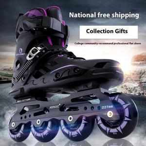 <span class=keywords><strong>Pattini</strong></span> a rotelle in linea per adulti professionali per uomo e donna scarpe da Skate piatte - Product Image 4