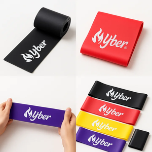 Ytber Logo kustom pita resistensi pinggul kain Set pita Yoga kaki glit kain Booty resistensi latihan Gym <span class=keywords><strong>3</strong></span> tingkat Set pita - Product Image 2