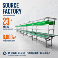 Chaîne de production d'assemblage de composants électroniques avec poste de travail sur mesure à structure en profilé aluminium