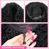 Longue demi-perruque en cheveux humains brésiliens |   Perruque mi-longue bouclée style birman, texture naturelle, cheveux humains, pour femmes
