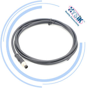 Rangkaian Kabel Sensor Sudut Kanan M8 Jantan 8 Pin Panjang Kustom - Product Image 5