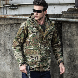 Veste tactique <span class=keywords><strong>camouflage</strong></span> personnalisée AQTQ pour homme, veste de terrain tactique imperméable à capuche pour la randonnée et la chasse en plein air - Product Image 5