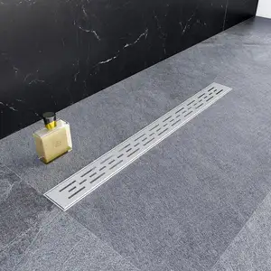 High Quality Tile Insert Grate Invisible Rectangular Drain Stainless Steel Linear Shower Floor Drain Concrete Floor Drain