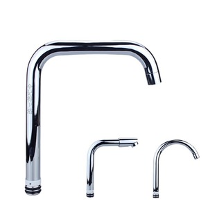Robinet de cuisine et de salle de bain en laiton rainuré rotatif de 24 mm, raccords de bec, robinets de lavabo/lavabo, finition brossée pour salle - Product Image 2