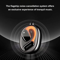 Casque de sport sans fil Miniso M99 BT5.4 Conception montée sur l'oreille Appel amélioré Lumière HD Écouteurs TWS sans suppression de bruit
