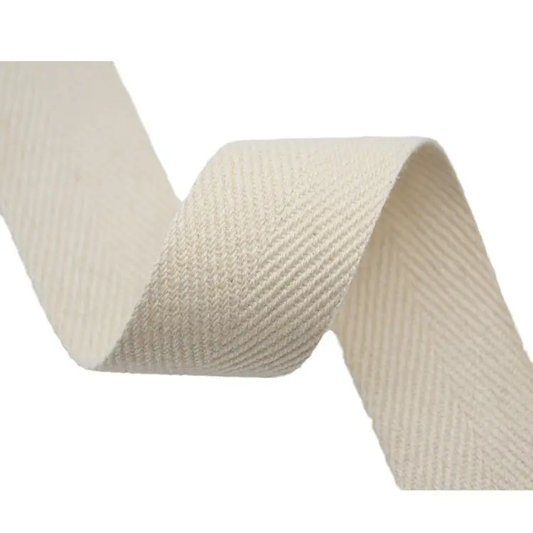 Factory Direct Price Organic Cotton Webbing Twill Tape Ribbon Thick