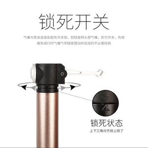 Mini pompe à vélo B 120Psi 8Bar, pompe à air manuelle haute pression à poignée en T pour vélo de montagne avec jauge argentée - Product Image 4