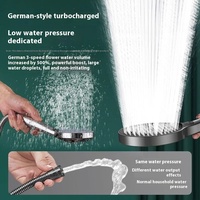 Ensemble de pommeau de douche à jet puissant pressurisé avec un seul jet et finition chromée pour salle de bain, hôtel, salle de sport, accessoires de robinetterie de toilettes