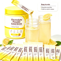 Poudre d'électrolytes OEM ODM, boisson solide saveur citron, supplément d'hydratation, récupération sportive, boost d'énergie, réhydratation, marque privée
