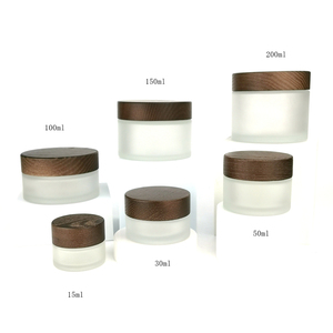 Barattolo di <span class=keywords><strong>vetro</strong></span> smerigliato 200ml 150ml 100ml barattoli cosmetici di bambù <span class=keywords><strong>50</strong></span> <span class=keywords><strong>ml</strong></span> 30 <span class=keywords><strong>ml</strong></span> Barattolo di <span class=keywords><strong>vetro</strong></span> da 15 <span class=keywords><strong>ml</strong></span> con coperchio di bambù coperchio di legno per la crema per il viso - Product Image 2