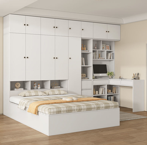 Set Camera da Letto Moderno Minimalista con Armadio Integrato in Legno di Pino Tatami, Scrivania Multifunzionale e Letto per Bambini di <span class=keywords><strong>Piccole</strong></span> <span class=keywords><strong>Dimensioni</strong></span> - Product Image 6
