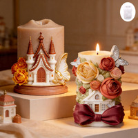 Nouvelles idées : Moule en silicone cylindrique en forme de fleur avec texture florale en relief pour artisanat en résine romantique et bougies d'aromathérapie
