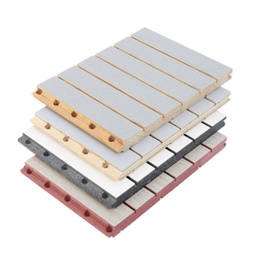 Hiện đại Acoustic tấm gỗ cho khách sạn trường cách âm trần trang trí bảng chống cháy không thấm nước PET sợi ủng hộ 3D - Product Image 1