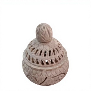 Hecho a mano superficie pulida calidad esteatita tallada Handi con Jali trabajo para el hogar y la decoración del Hotel regalo fragancia Decoración - Product Image 1