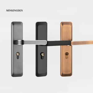 Chất lượng cao cấp tiêu chuẩn Mỹ khóa cửa màu đen với tay cầm dài Hợp kim kẽm đòn bẩy xử lý phần cứng trở lại tấm cho khách sạn biệt thự - Product Image 5