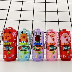 Khẩn Cấp Chiếu Sáng Trang Trí Nội Thất Xách Tay Dễ Thương Món Quà Giáng Sinh Keychain Santa Claus Nhựa LED Móc Chìa Khóa Trẻ Em Đồ Chơi - Product Image 2