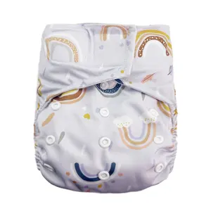 大折扣通风布尿布婴儿彩色可洗可重复使用婴儿尿布