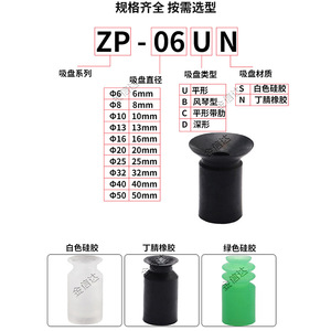 Ventosa de vacío industrial SMC Mini ZP2/4/6/8/10 BT-4/5/7/9, boquilla de succión de silicona de alta resistencia, elevadores de alta capacidad - Product Image 4