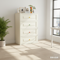 Commode de rangement moderne de luxe en métal avec étagère ouverte, multifonctionnelle, 5+ tiroirs pour l'organisation de la chambre à coucher et de la maison