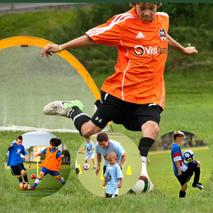 Buts <span class=keywords><strong>de</strong></span> football portables, durables, mini, pliables et autoportants avec cadre en fibre <span class=keywords><strong>de</strong></span> carbone pour l'entraînement <span class=keywords><strong>de</strong></span> football en extérieur des enfants - Product Image 5