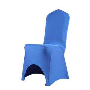 Polyester Spandex arc avant <span class=keywords><strong>bleu</strong></span> Royal chaise couverture Stretch Slip chaise <span class=keywords><strong>couvre</strong></span> pour mariage fête événement hôtel Banquet Restaurant - Product Image 3