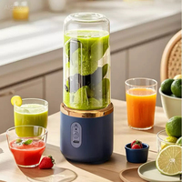 Mini mixeur-blender portable électrique rechargeable par USB en acier inoxydable 400 ml, multifonctionnel, pour smoothies, mélangeur de fruits, extérieur