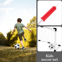 2 filets avec ballon Vente en gros Football Sports Mini filet de but de football portable Poteau préscolaire Équipement de jeu intérieur Jouets de sport pour enfants