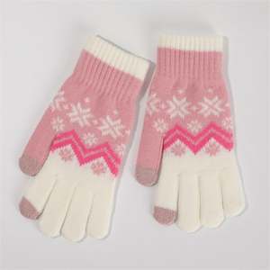 Guantes de Invierno para Mujer, Tejidos con Jacquard, para Pantallas Táctiles, Estilo Sencillo para Uso Diario y al Aire Libre - Product Image 5