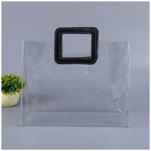 Venta al por mayor de pvc claro bolsa reutilizable, bolso de mano de PVC transparente nuevo estilo Bolso tote de playa bolsa - Product Image 5