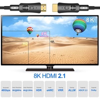 Câble coaxial à fibre optique AOC plaqué or pour Micro HDMI, 4K 8K 60Hz, gaine en PVC pour moniteur, projecteur et lecteur DVD