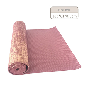 Xu hướng sản phẩm tập thể dục chống trượt Yoga Mat sinh thái thân thiện tùy chỉnh có thể gập lại PVC + đay không trượt Yoga Mat biểu tượng tùy chỉnh - Product Image 2