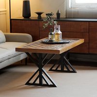 Pieds de meubles industriels en fonte noire en forme de V de 18 pouces, robustes, pour tables d'appoint, tables de nuit et bureaux