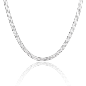 NUOYA <span class=keywords><strong>Cadena</strong></span> <span class=keywords><strong>de</strong></span> Plata Hip Hop, Collar <span class=keywords><strong>de</strong></span> Espiga Plana <span class=keywords><strong>de</strong></span> Acero Inoxidable, Gargantilla <span class=keywords><strong>de</strong></span> <span class=keywords><strong>Cadena</strong></span> <span class=keywords><strong>de</strong></span> Serpiente, Joyería Fina, Regalo para Hombres - Product Image 5