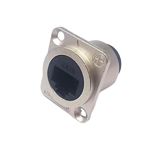 D-loại mô-đun RJ45 Ổ cắm cáp nữ tín hiệu kết nối Cat6 Bảng điều khiển gắn kết mạng <span class=keywords><strong>Ethernet</strong></span> mở rộng Giao Diện Adapter - Product Image 4