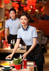 Livraison de fast-food pilote évacuant l'humidité uniformes Polo t-shirt courrier travailleur tissu personnaliser Logo uniforme travail Polo chemise - Product Image 2
