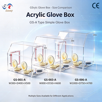 Boîte à gants en acrylique transparent GS-006-A, armoire d'isolation scellée pour les opérations d'expérimentation en laboratoire sans eau et sans oxygène