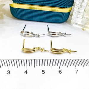 S925 <b>Silver</b> DIY <b>Pearl</b> Accessories Empty Stand for Personalized <b>Earrings</b> with 7-10mm Beads 20976 Jewelry Accessory - Product Image 2