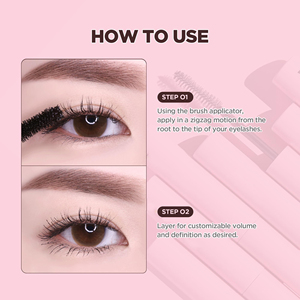 Créez votre propre marque, logo personnalisé, maquillage sans cruauté, vente en gros, kératine, végan, sans huile, mascara 4D à fibres longues, étiquette privée - Product Image 2