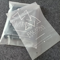 Sacs à fermeture éclair en PVC givré personnalisés, sacs cosmétiques/vêtements/maillots de bain/bikinis, pochettes d'emballage avec poignée et logo, emballage en plastique EVA