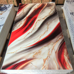 Flexible SPC Stone <b>Plastic</b> Composite Marble Alternative Laminate Wall Panel & Board UV Coating Imitation <b>PVC</b> Marble <b>Sheet</b> - Product Image 1