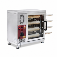 Máquina Comercial de 8 Rodillos para Pasteles de Chimenea, Horno de 3.2KW para Kurtos Kalacs Húngaros, Horno de Acero Inoxidable para Hacer Rollos de Pan y Helados