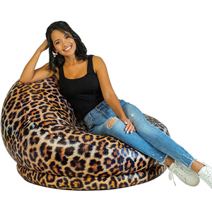 Sillón Puff Inflable Plegable de PVC con Estampado de Leopardo MAKE WAVES, Sofá Perezoso Portátil para Interiores y Exteriores - Product Image 1