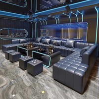 Canapé de bar et banquette en cuir en forme de U sur mesure, best-seller, pour club, VIP, KTV, boîte de nuit